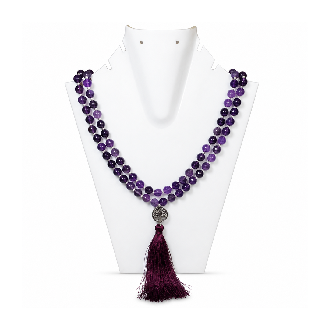 Amathist With Cutting 108 Bead