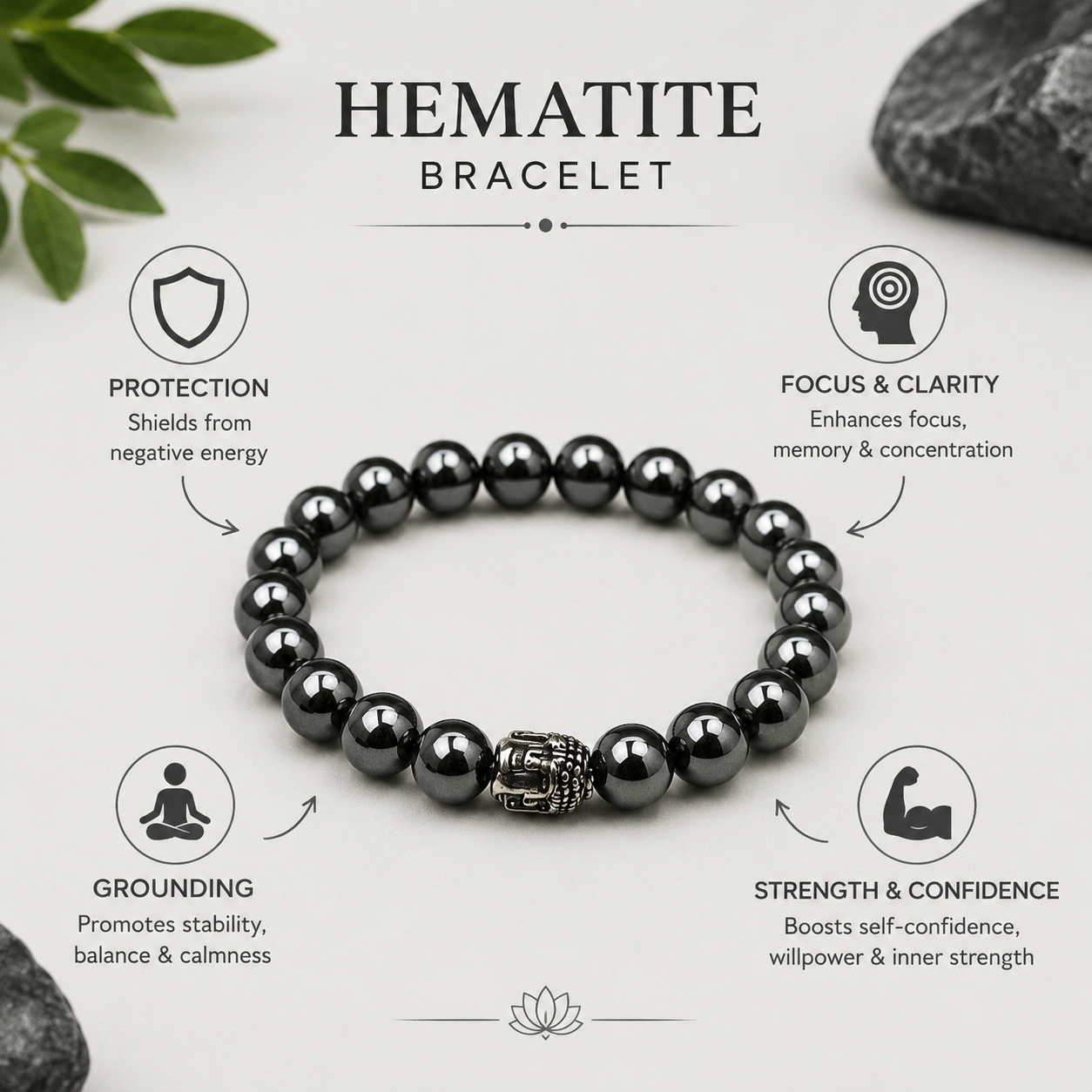 hematite bracelet image 4