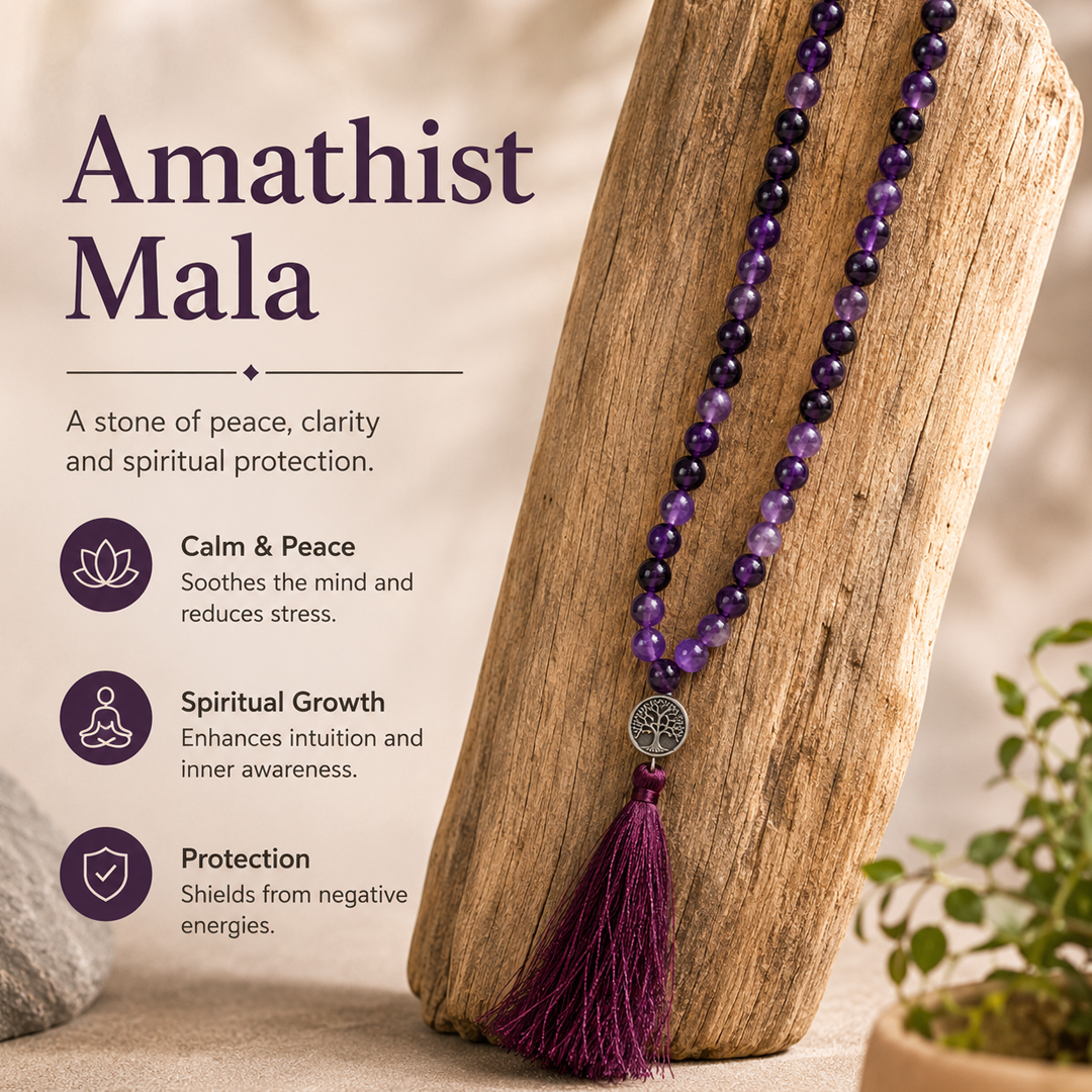 Amathist With Cutting 108 Bead image 4