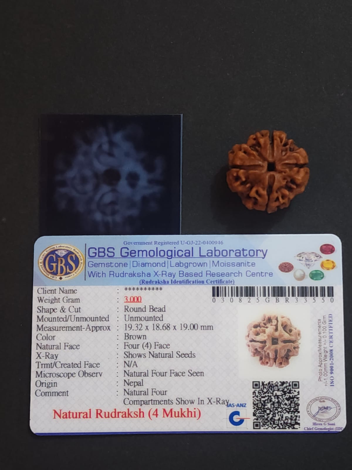 4 Mukhi Nepali Rudraksha image 2