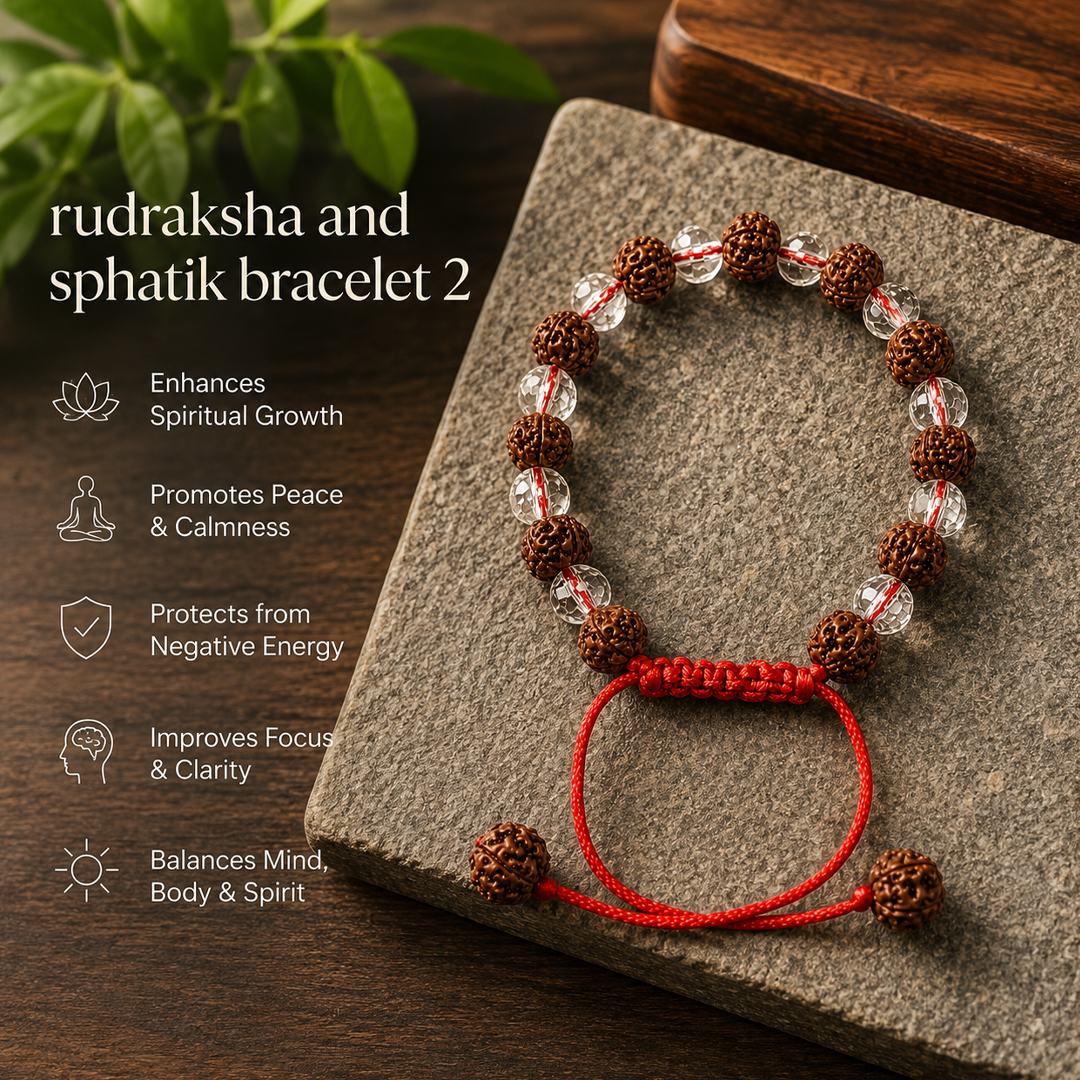 rudraksha and sphatik bracelet 2 image 4