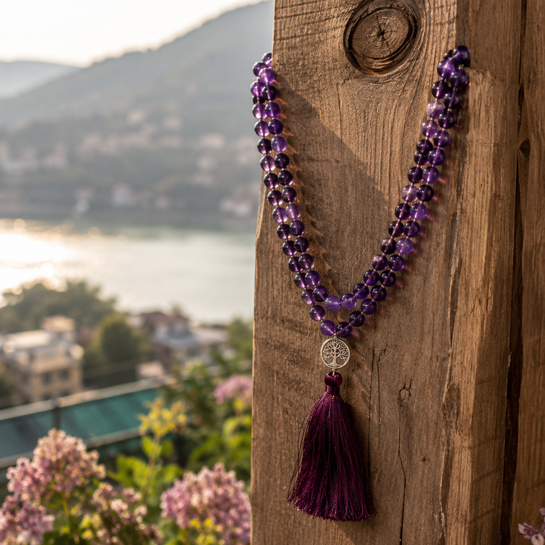 Amathist With Cutting 108 Bead image 3