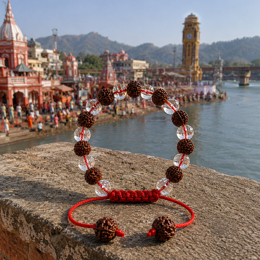rudraksha and sphatik bracelet 2 image 2