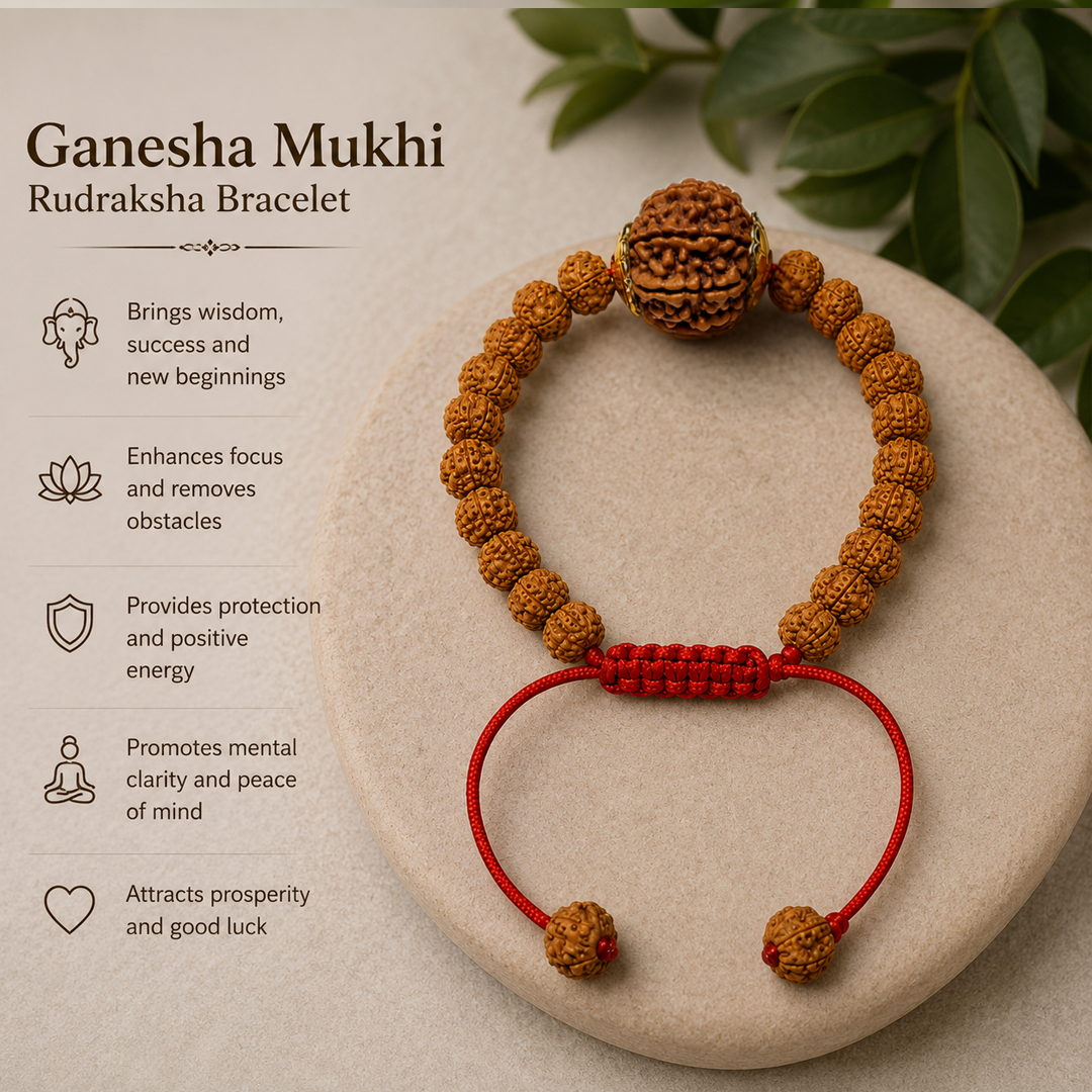 Ganesh mukhi bracelet with single kantha image 4