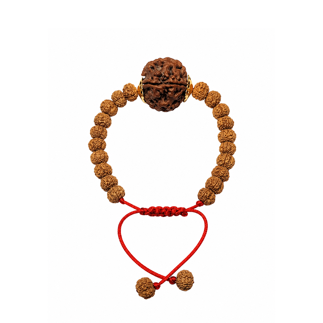 5 mukhi with kantha bracelet