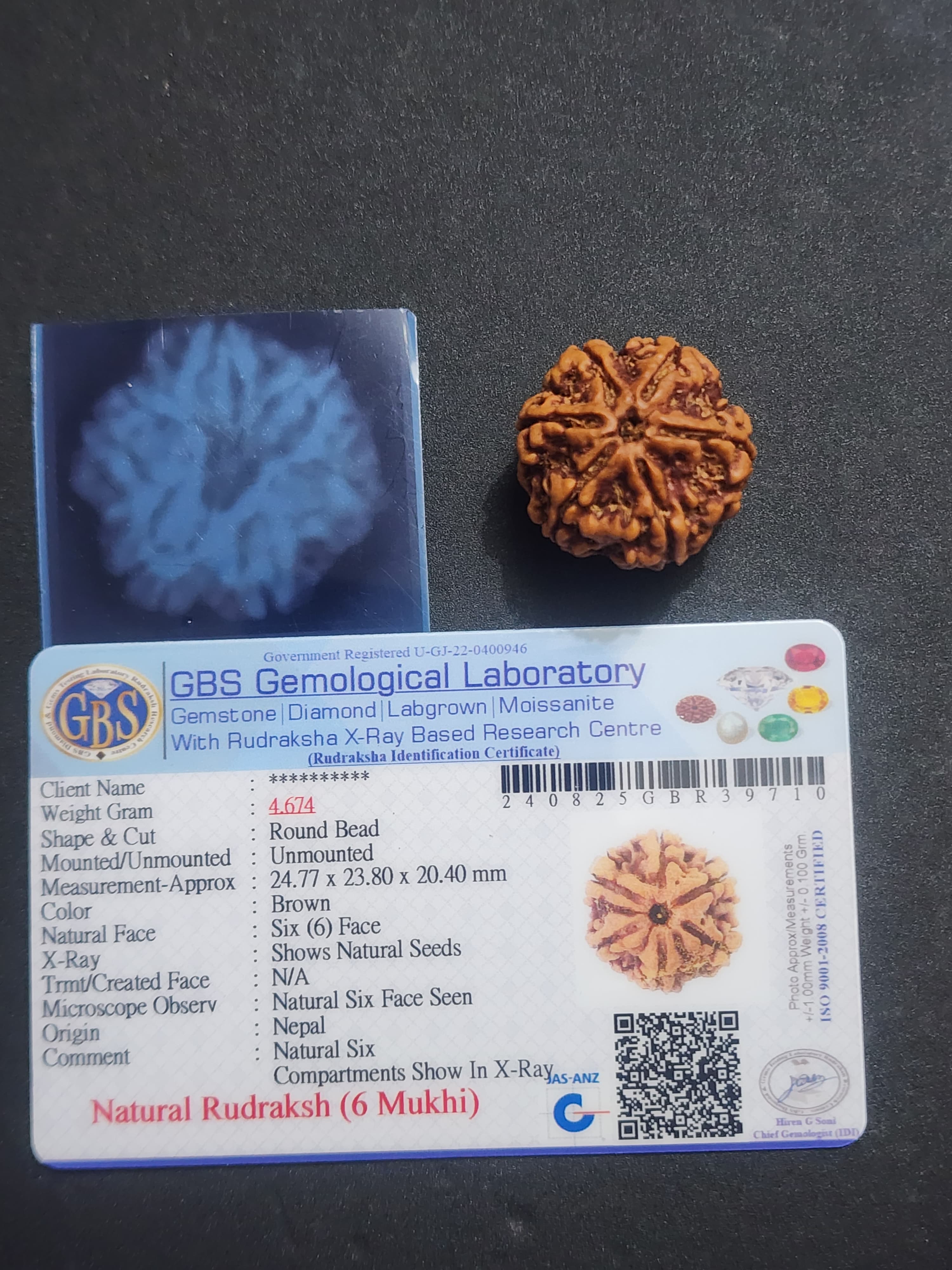 6 Mukhi Nepali Rudraksha
